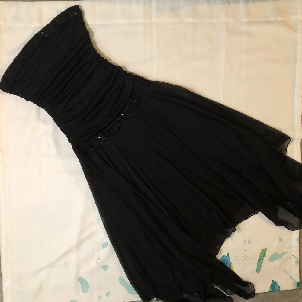 Black Dress with Sequin and Beaded Details